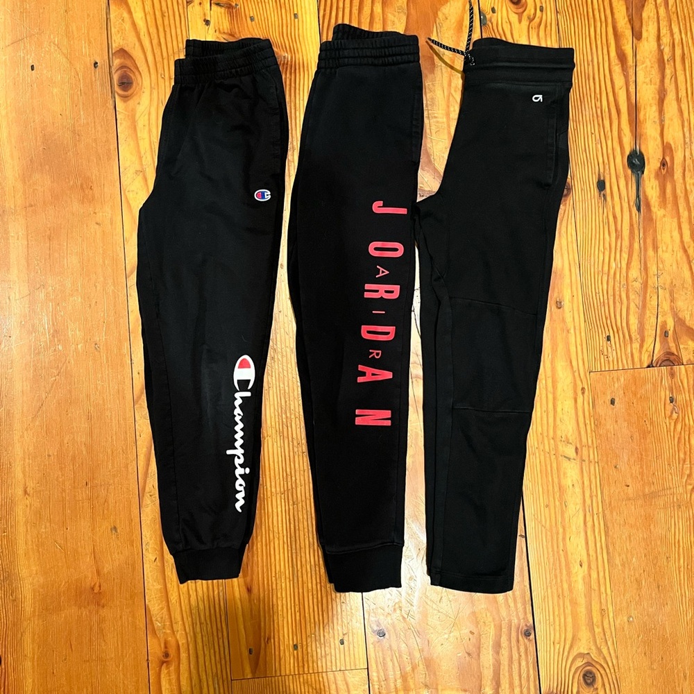 3 Pairs of Boys Medium Joggers (10-11yrs) - Jordan, Gap, Champion - GUC to EUC